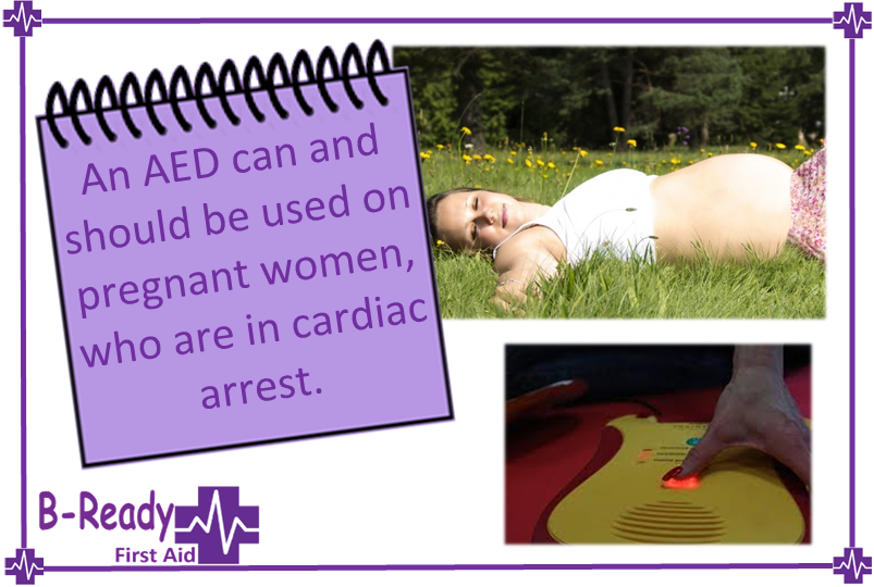 AED can be  used on a pregnant women