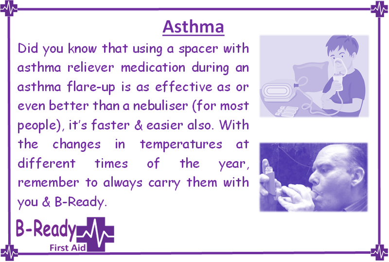 Using a spacer with Asthma is better by B-Ready First Aid