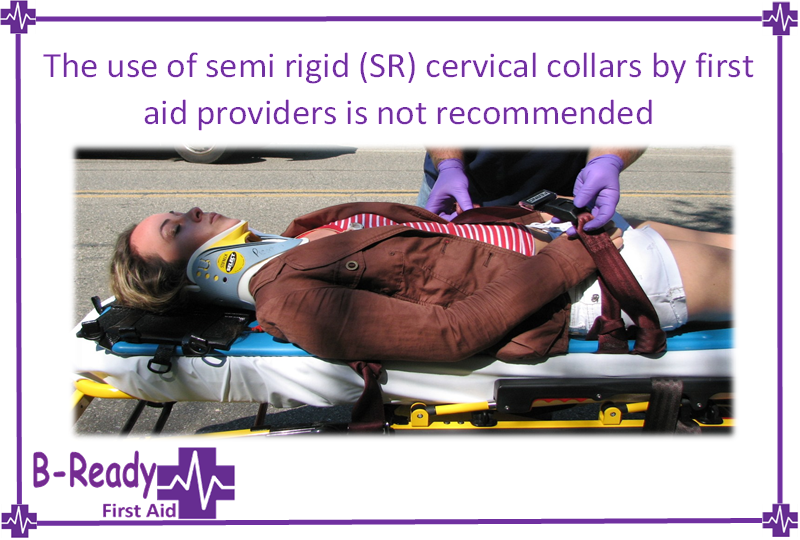 Cervical collars not to be used by First Aiders