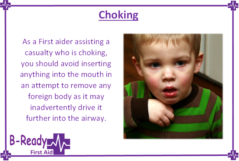 Choking First Aid advice by B-Ready First Aid