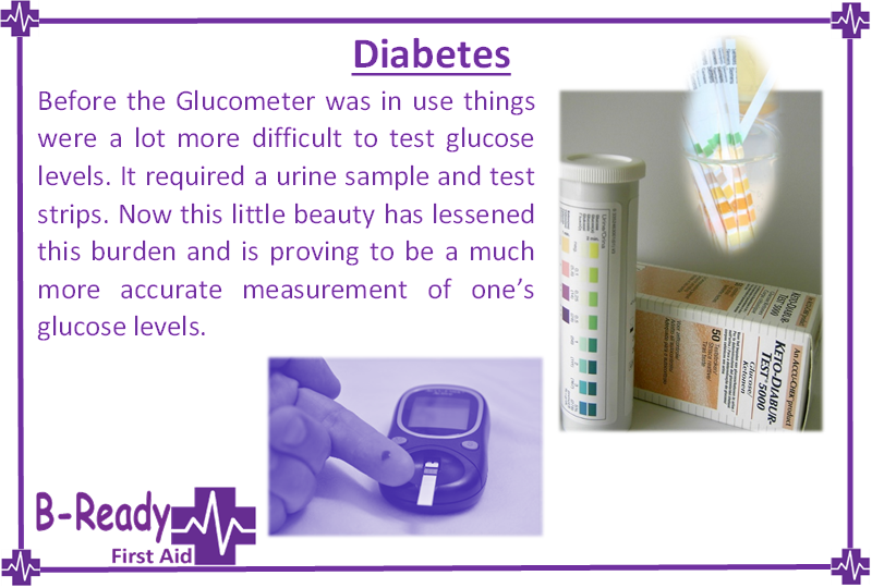 B-Ready First Aid before the glucometer for diabetes