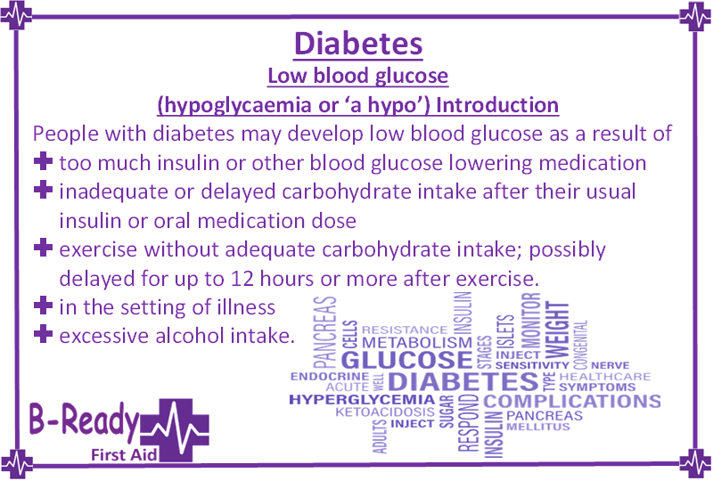 a brief intro about Hypoglycemia for first aiders