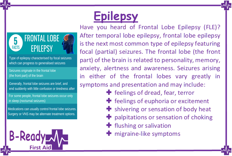 5 facts about frontal lobe epilepsy by B-Ready First Aid
