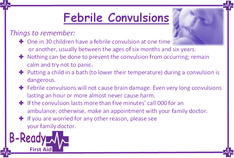 Febrile Convulsion Info for first aiders by B-Ready First Aid