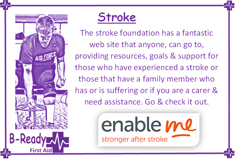 B-Ready First Aid info about stroke foundation web site